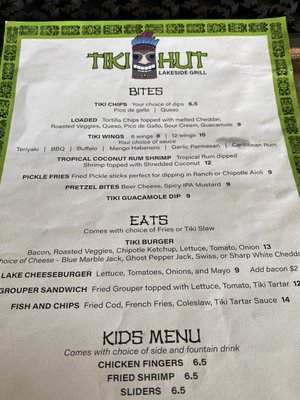 Menu photo 5 Tiki Hut Lakeside Grill Seneca, SC Menu photo 5 Tiki Hut Lakeside Grill Seneca, SC