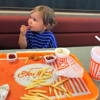 Whataburger - One happy toddler with her chicken bites. - Burgers Near Me - Sinton, Texas