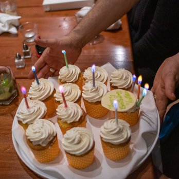 Sue, Especially For You Custom Desserts - Candled cupcakes with white chocolate bday sign :) - Bakeries Near Me - Alameda, California Sue, Especially For You Custom Desserts - Candled cupcakes with white chocolate bday sign :) - Bakeries Near Me - Alameda, California
