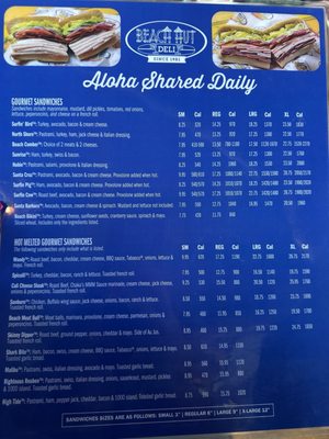 Menu photo 1 Beach Hut Deli Natomas Sacramento, CA Menu photo 1 Beach Hut Deli Natomas Sacramento, CA