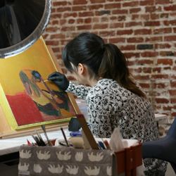 SF Art Conservation - Treating a Joan Brown painting