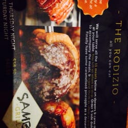 The 11 meats served at your table by waiters thought the night