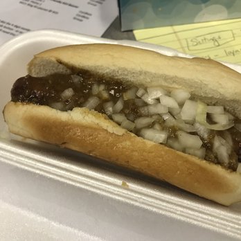 Coney's - Chili dog. Not as spicy as usual Greek chili, but not bland. Really good. Dog is quality too! - Sandwiches Near Me - Youngstown, Ohio