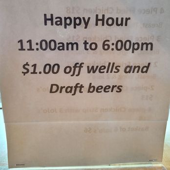 Grace and Frankies - a happy hour sign - Chicken Shop Near Me - Gresham, Oregon