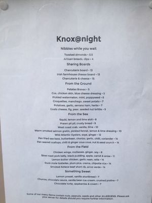 Menu photo 2 Knox Sligo, SO