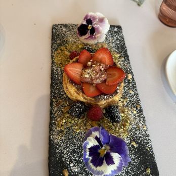 Fig + Brie Las Cruces - Cheesecake with edible flowers - Food Delivery Services Near Me - Las Cruces, New Mexico