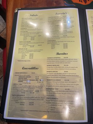 Menu photo 2 El Toro Loco Hermitage, TN