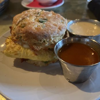 El Barrio - This is the Bacon, egg and cheese biscuit - Mexican Near Me - Birmingham, Alabama