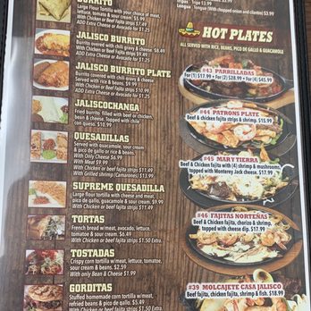 Casa Jalisco - Menu p7 - Tacos Near Me - San Angelo, Texas Casa Jalisco - Menu p7 - Tacos Near Me - San Angelo, Texas