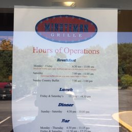 Update to the hours...