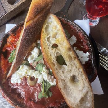 The Lark - Cast iron baked shakahuka - New American Near Me - Santa Barbara, California The Lark - Cast iron baked shakahuka - New American Near Me - Santa Barbara, California