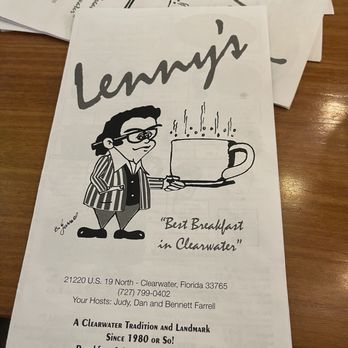 Lenny's Restaurant - Menu - Breakfast & Brunch Near Me - Clearwater, Florida Lenny's Restaurant - Menu - Breakfast & Brunch Near Me - Clearwater, Florida