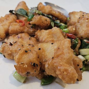 Henry's Cuisine - fish with basil, scallions, and peppers. - Asian Fusion Near Me - Alhambra, California Henry's Cuisine - fish with basil, scallions, and peppers. - Asian Fusion Near Me - Alhambra, California