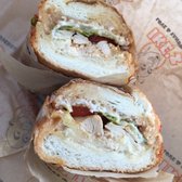 Photo of Ike's Sandwiches - Daly City, CA, United States. Ménage trois On Dutch crunch with everything on it. Bread was soft. . See how light in color it is?