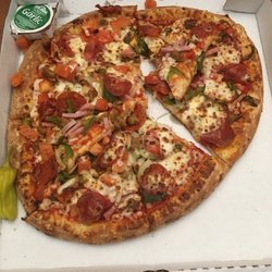 Papa Johns Pizza - First bad delivery... looks like it was dropped.. n XX time I will check before signing...
