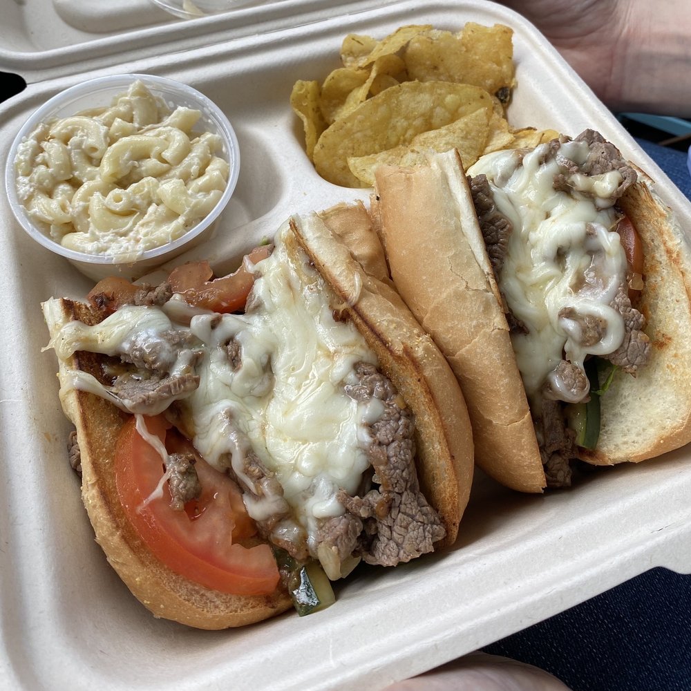 Skrtch Ktchn - Fili bistek with tuna Mac salad and honey Dijon kettle chips. Good, but not amazing - Food Trucks Near Me Skrtch Ktchn - Fili bistek with tuna Mac salad and honey Dijon kettle chips. Good, but not amazing - Food Trucks Near Me