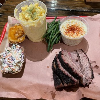 Terry Black's Barbecue - Lean Brisket Sweet Corn Chowder Mac & Cheese Green Beans Peach Cobbler Coleslaw - Barbeque Near Me - Austin, Texas Terry Black's Barbecue - Lean Brisket Sweet Corn Chowder Mac & Cheese Green Beans Peach Cobbler Coleslaw - Barbeque Near Me - Austin, Texas