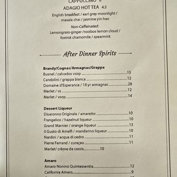The Osprey - Coffee and Tea Menu - 1/3/26 - Seafood Near Me - Orlando, Florida