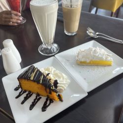 Cafe Rain - Banana. Milkshake Chocolate orange cake Lemon meringue pie
