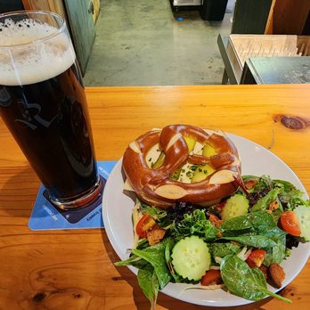 Rosenstadt Brewery - Alpine Cheese Pretzel w/Salad + Altbier - German Near Me - Portland, Oregon Rosenstadt Brewery - Alpine Cheese Pretzel w/Salad + Altbier - German Near Me - Portland, Oregon