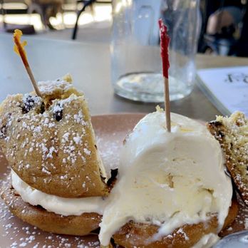 American Grub - Warm from the oven chocolate chip cookie  ice cream  sandwich - Burgers Near Me - Tustin, California