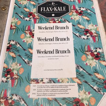 Flax & Kale - Brunch menu - cover - Spanish Near Me - Barcelona, B