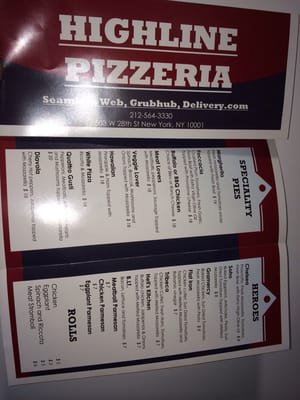 Menu photo 5 Highline Pizzeria New York, NY