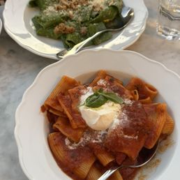 Rigatoni and pappardelle verde Rigatoni and pappardelle verde