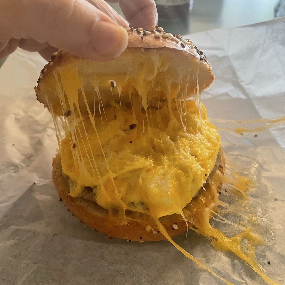 Bagel Bin - Egg sausage cheese everything bagel - Bagels Near Me - Sonora, California
