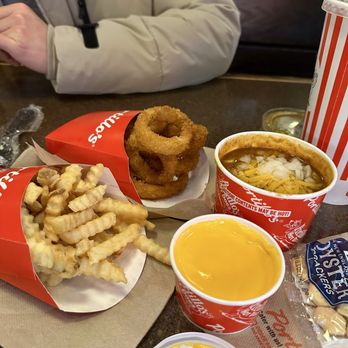 Portillo's Fishers - Onion Rings, Fries, Cheese Sauce, Cup of Chili - Hot Dogs Near Me - Fishers, Indiana Portillo's Fishers - Onion Rings, Fries, Cheese Sauce, Cup of Chili - Hot Dogs Near Me - Fishers, Indiana