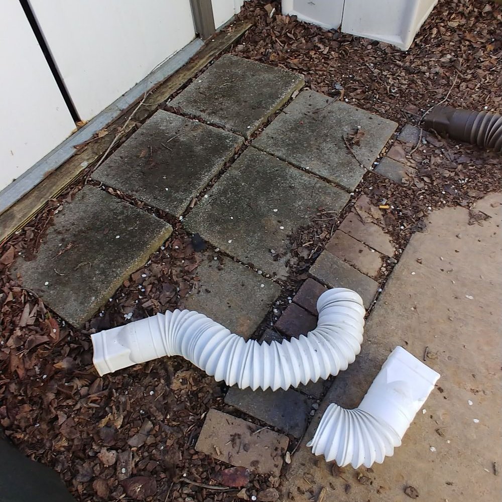 Ultimate Gutter Guard By Southern - The broken/cracked plastic Gutter Guard used to connect 2 down spouts-LEAKED. Caused major damage to the porch roof. - Roofing Near Me - Huntsville, Alabama Ultimate Gutter Guard By Southern - The broken/cracked plastic Gutter Guard used to connect 2 down spouts-LEAKED. Caused major damage to the porch roof. - Roofing Near Me - Huntsville, Alabama