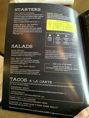 Menu photo 5 Bad Bean Baja Grill Kitty Hawk, NC Menu photo 5 Bad Bean Baja Grill Kitty Hawk, NC