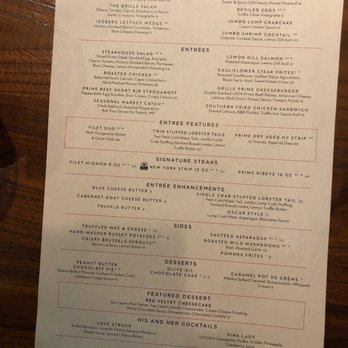 Del Frisco's Grille - Where is the lunch menu? - Steakhouses Near Me - Plano, Texas