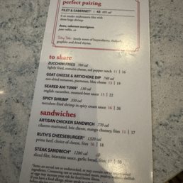 Happy hour menu Happy hour menu