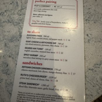 Ruth's Chris Steak House - Happy hour menu - Steakhouses Near Me - Jupiter, Florida Ruth's Chris Steak House - Happy hour menu - Steakhouses Near Me - Jupiter, Florida