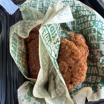 Wingstop - Chicken 4 Crispy Tenders - hot honey and spicy lemon - Chicken Wings Near Me - Orange, California Wingstop - Chicken 4 Crispy Tenders - hot honey and spicy lemon - Chicken Wings Near Me - Orange, California