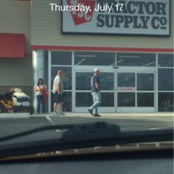 Tractor Supply - Screen capture. Store is supposed to open at 8am and here are people pacing at 8:08am waiting to get in. Poor customer service!
