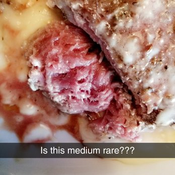 Ruby Tuesday - This is supposed to be a medium rare steak. Sent it back and server asked me if I wanted her to ask them to "throw it on the grill" longer - American Near Me - Las Cruces, New Mexico