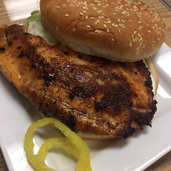 Al-Sham Palace - Grilled fish sandwich. - Mediterranean Near Me - Tampa, Florida Al-Sham Palace - Grilled fish sandwich. - Mediterranean Near Me - Tampa, Florida