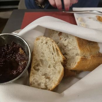 Lamoraga - This complimentary bread and olive spread was amazing ( ask your server for it) - Spanish Near Me - Naples, Florida