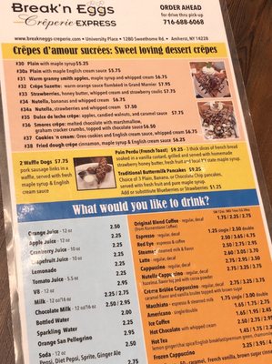 Menu photo 1 Break'n Eggs Crêperie Express Amherst, NY Menu photo 1 Break'n Eggs Crêperie Express Amherst, NY