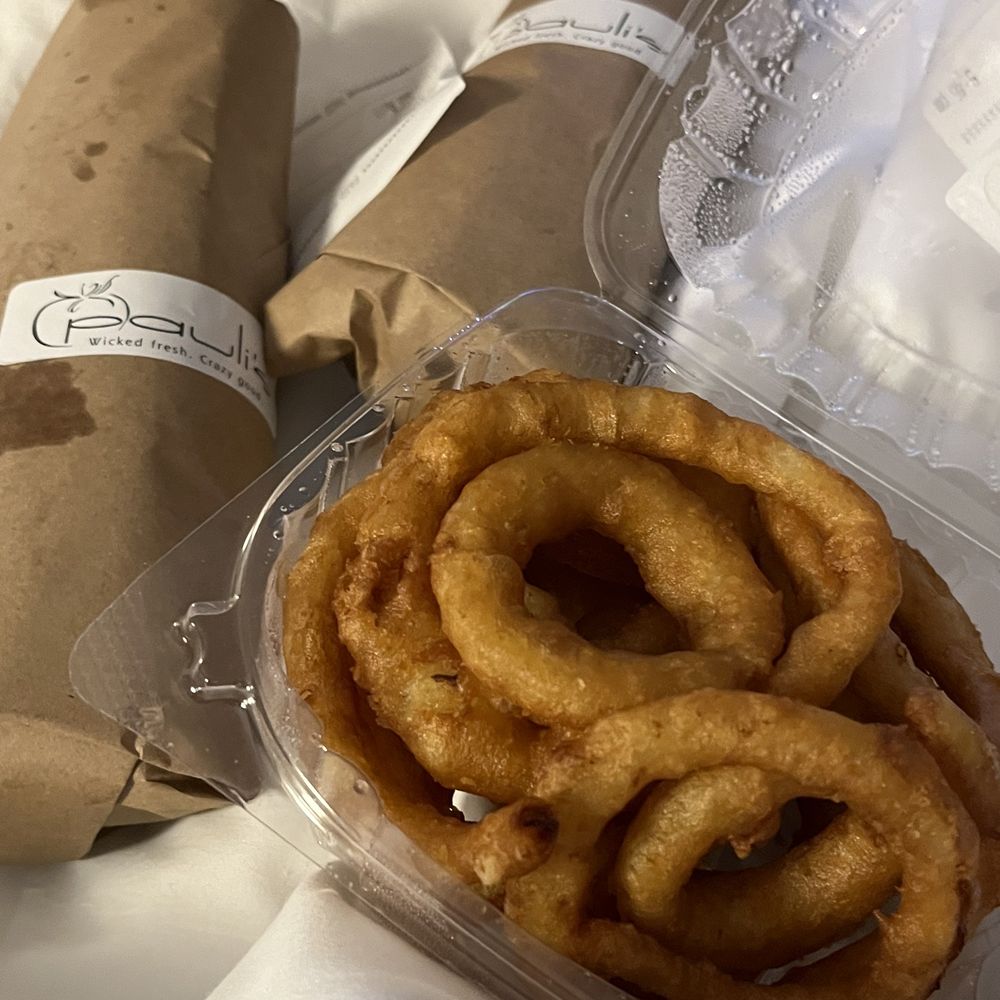 Pauli's - Two subs and onion rings - Sandwiches Near Me - Boston, Massachusetts Pauli's - Two subs and onion rings - Sandwiches Near Me - Boston, Massachusetts
