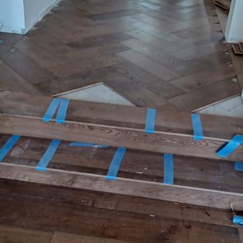 General Wood Flooring - House "C" Customer wanted an angled look and then straight lines. 2 of 4 - Flooring Near Me