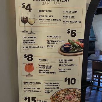 El Torito - Happy hour menu 12-18-23 - Mexican Near Me - Monterey, California
