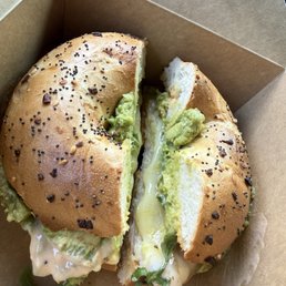 Spicy turkey bagel sanwhich