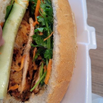 Kim’s Pho & Grill - Chicken breast bahn mi sandwich $5.50 as of 3/23/22 - Vietnamese Near Me - Houston, Texas