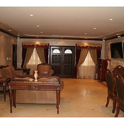AmpTech Electric - Living room area with low-voltage(12v) lights, & flat screen power
