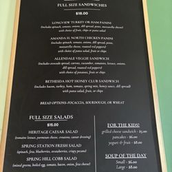 Lunch Menu