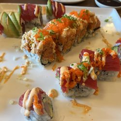 Sushi Day - Kinky Roll, Double spicy tuna, and a special roll