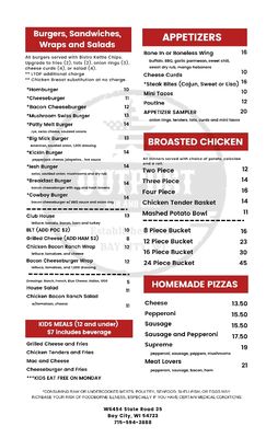 Menu photo 1 Outpost Bar and Grill Bay City, WI